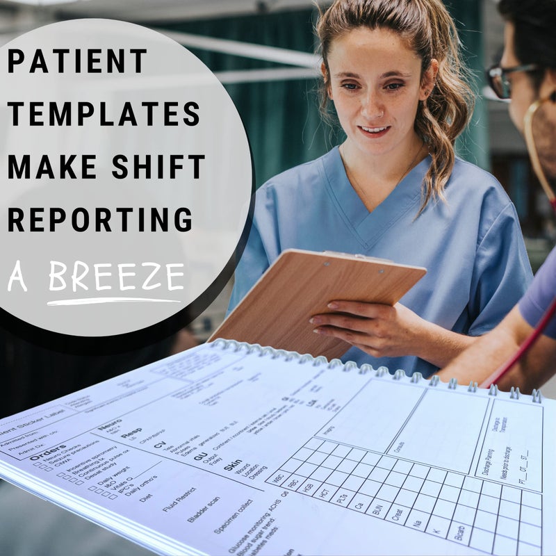 Portage ProNurse Report Spiral Notebook - 200 Patient Templates, 8.5""x11"",Essential For Nurses, Makes Shift Reporting A Breeeze, 100 Sheets - Image 2